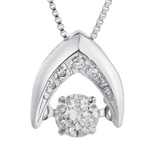 Bijoux Fashion Jewelry 925 Silver Dancing Diamond Pendants